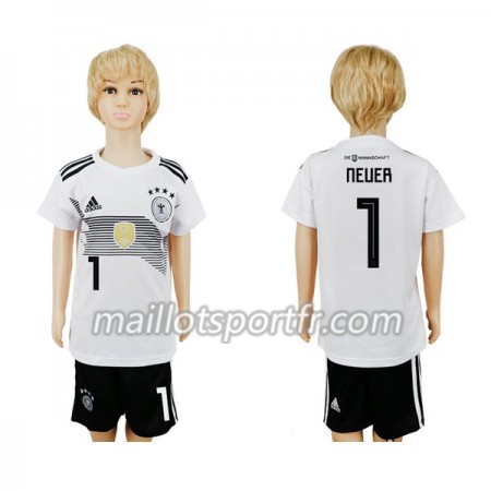 Maillot de Foot Allemagne Neuer 1 Enfant Domicile Coupe du monde 2018